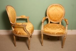 Stunning-Pair-French-Louis-XVI-Gilded-Armchairs-3