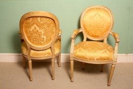 Stunning-Pair-French-Louis-XVI-Gilded-Armchairs-5