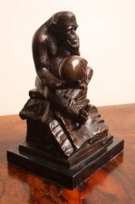 Darwins Monkey Holding Skull Bronze Sculpture | Ref. no. 02326 | Regent Antiques