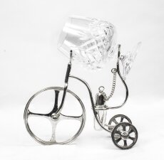 Unusual Silver Plated Bicycle Brandy Glass Warmer | Ref. no. 02870 | Regent Antiques