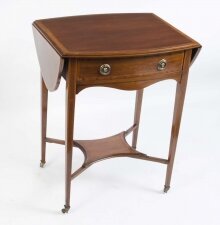 Antique Edwardian Inlaid Occasional Table 