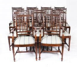 Bespoke Set 16 Mahogany Arrowback Dining Chairs