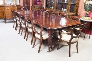 Antique 10 ft Victorian Dining Table c.1850 & 12 Chairs | Ref. no. 05571a | Regent Antiques