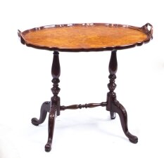 Burr Walnut Occassional Tray Table / Cake Stand | Ref. no. 05680 | Regent Antiques