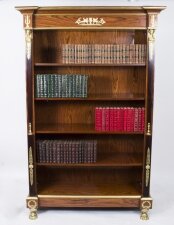 Magnificent Empire Style Burr Walnut Open Bookcase | Ref. no. 05767 | Regent Antiques