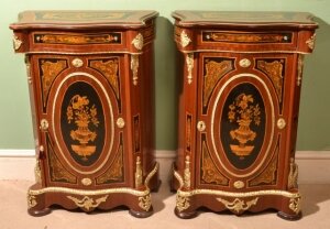 Victorian Style Burr Walnut Marquetry Pier Cabinets | Ref. no. 05782 | Regent Antiques