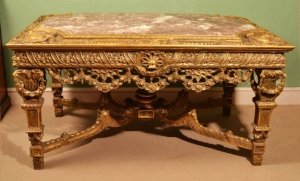 Lavish Louis XV Giltwood & Marble Centre Table | Ref. no. 05784 | Regent Antiques