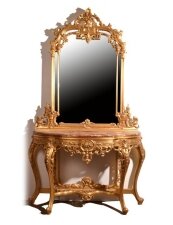 French Louis XV Style Giltwood Console Table & Mirror | Ref. no. 05786 | Regent Antiques
