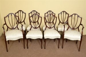 Antique Set 8 Regency Shieldback Dining Chairs c.1820 | Ref. no. 05832 | Regent Antiques