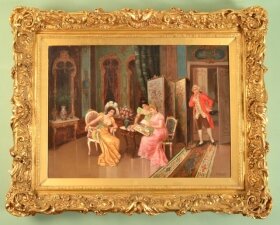Antique Italian Oil Painting"The Handsome Eavesdropper" | Ref. no. 05866 | Regent Antiques