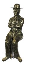 Vintage Lifesize Bronze Sculpture of Seated Charlie Chaplin 20th Century