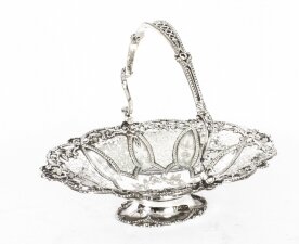 Antique Victorian Silver Plated Fruit Basket Martin Hall 