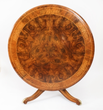 Antique Victorian Inlaid Burr Walnut Loo Table 19th Century | Ref. no. A3730 | Regent Antiques