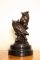 01684-Lovely-Pair-of-Owls-Bronze-Sculpture-Marble-Base-1