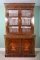 Antique-English-Victorian-Walnut-Marquetry-Bookcase-1