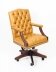 Bespoke English Handmade Gainsborough Leather Desk Swivel  Chair Buckskin | Ref. no. 05071d | Regent Antiques