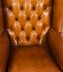 Bespoke Leather Queen Anne Wingback Armchair Bruciato | Ref. no. 09048g | Regent Antiques