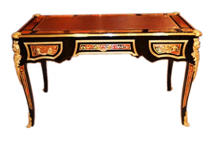 Beautiful French Ebonised Boulle Ormolu Writing Table | Ref. no. 00157 | Regent Antiques