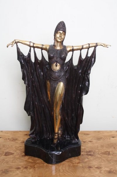 Stunning Gilded Bronze Sculpture of Exotic Dancer | Ref. no. 02168 | Regent Antiques