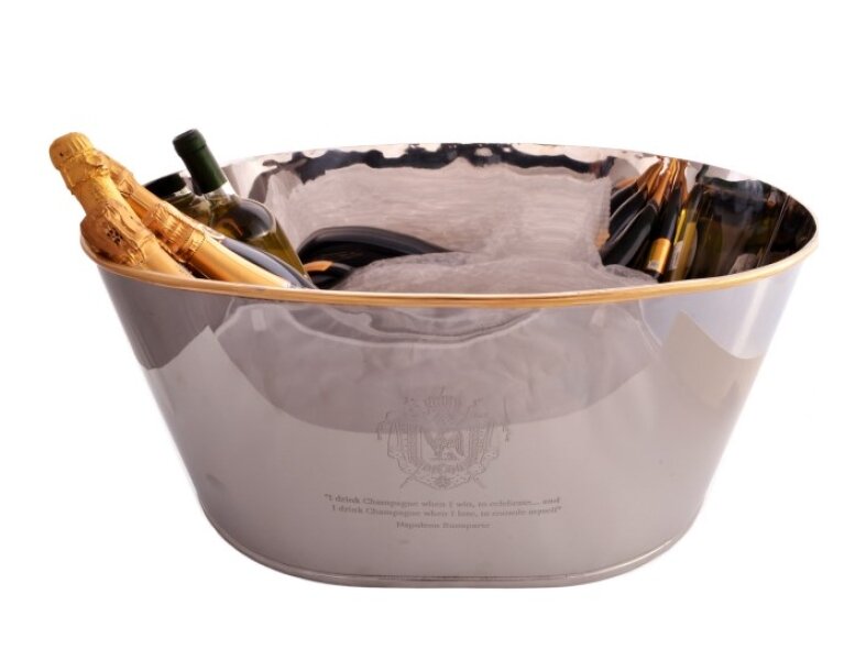 Large 8 bottle Silver Plated Wine Cooler Ice Bucket | Ref. no. 05222 | Regent Antiques