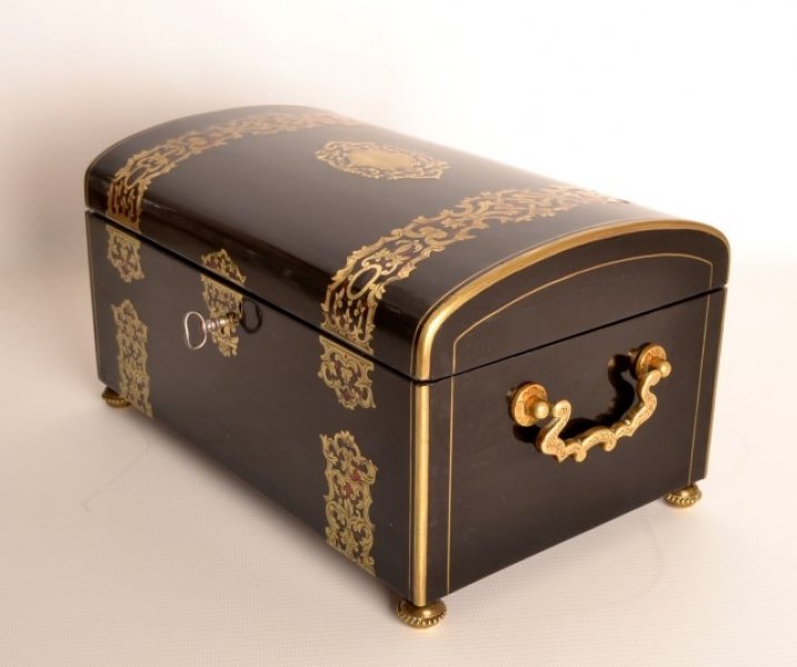 Antique Ebonised & Red Boulle Casket Box by Tahan c1860 | Ref. no. 05535 | Regent Antiques