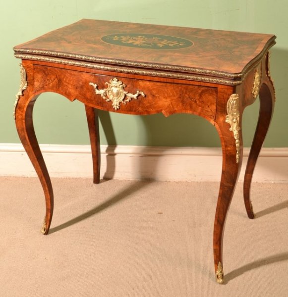 Antique Victorian Walnut & Marquetry Games Table c.1870 | Ref. no. 05646a | Regent Antiques