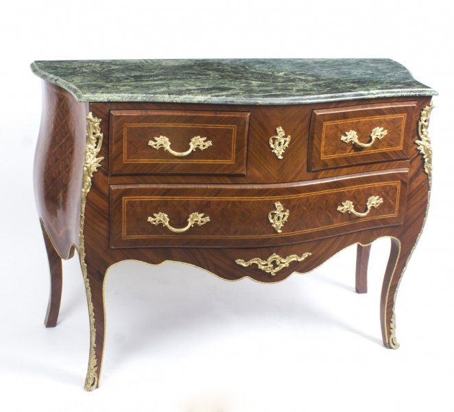 Louis XVI Style Walnut Marquetry Commode Ormolu Mounts | Ref. no. 05673a | Regent Antiques
