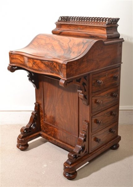Antique Victorian Burr Walnut Davenport Desk c.1860 | Ref. no. 05826 | Regent Antiques