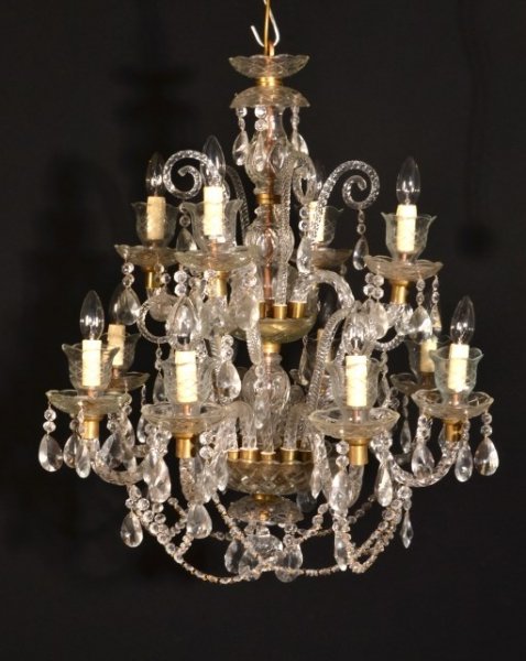 Vintage Venetian Two Tier 12 Light Crystal Chandelier | Ref. no. 05869 | Regent Antiques