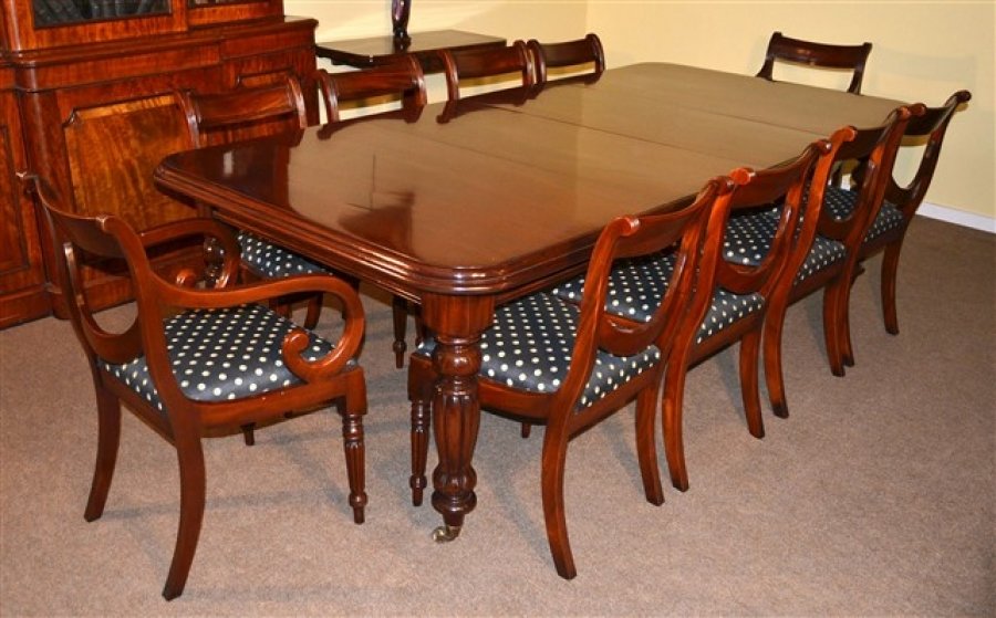 Vintage Victorian Dining Table & 10 Chairs Maples | Ref. no. 05890a | Regent Antiques