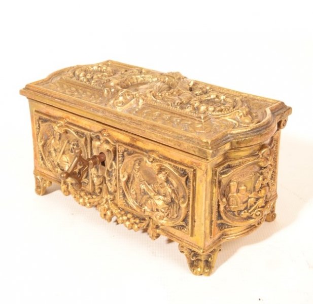 Antique Ormolu Commemorative Jewellery Box c.1880 | Ref. no. 05921 | Regent Antiques