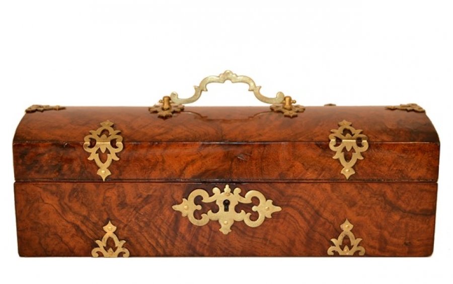 Antique Victorian Walnut & Brass Work Box c.1860 | Ref. no. 05941 | Regent Antiques