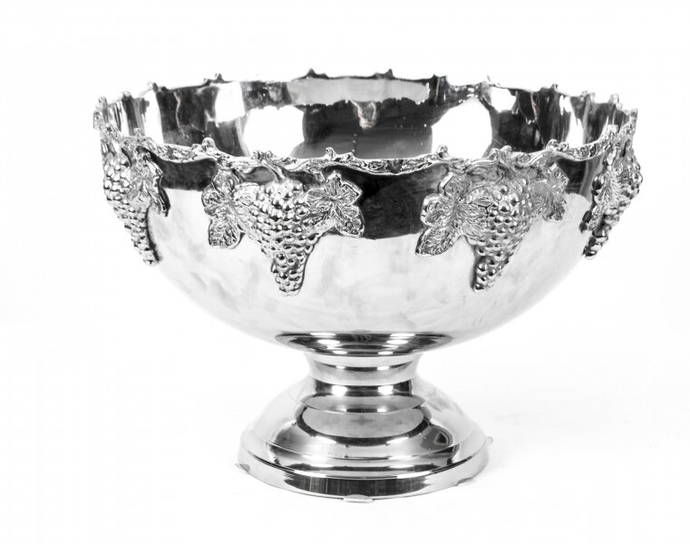 Huge Silver Plated Grape & Vine Punch Bowl Cooler | Ref. no. 05959 | Regent Antiques