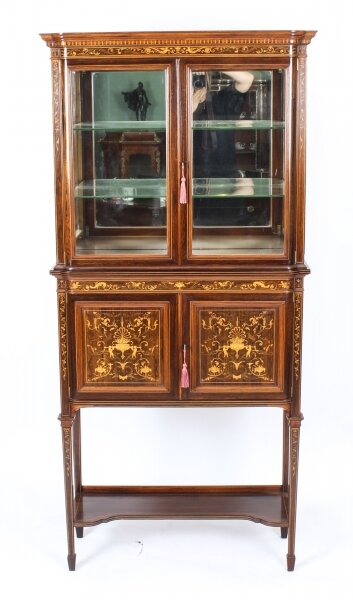 Antique Edwardian Inlaid  Display Cabinet  By Edwards & Roberts 19th C | Ref. no. A1327 | Regent Antiques