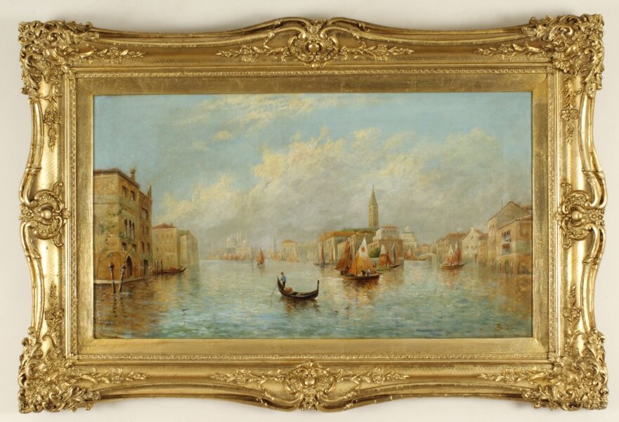 Antique Oil Painting "On the Grand Canal" by James Salt  1850-1903 | Ref. no. A3682 | Regent Antiques