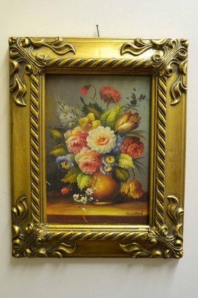 Oil Painting Flowers Giltwood Frame | Ref. no. P0303 | Regent Antiques