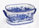 Vintage Large Blue & White Porcelain Planter Jardiniere 20th Century Vintage Large Blue & White Porcelain Planter Jardiniere 20th Century