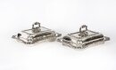 Antique Pair Silver Plated Entree Dishes Walker and Hall Circa 1860