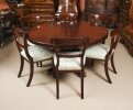 Antique William IV Loo Dining Table & 6 chairs C1830 19th C
