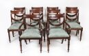 Vintage Set 10 Regency Revival Swag back Dining Chairs 20th Century