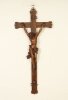 Antique 3ft French Patinated Walnut Corpus Christi Altar Cross 19th C