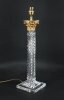Vintage Corinthian Column Glass and Gilt Bronze Table Lamp Mid 20th C