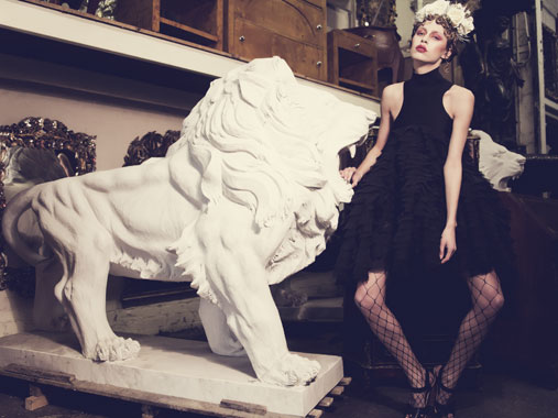 The latest fashion shoot in the Regent Antiques showrooms