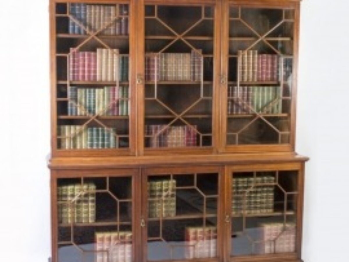 antique bookcases with glass doors