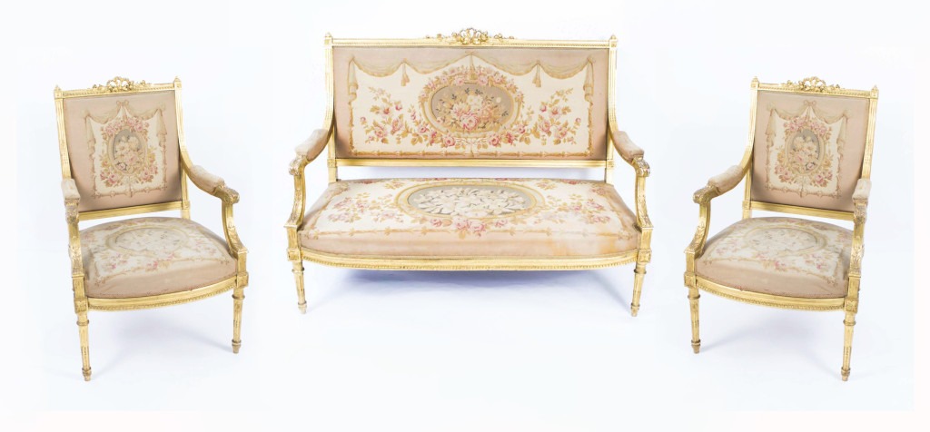 Antique Furniture by Maple & Co - French 3 Piece Suite c.1860