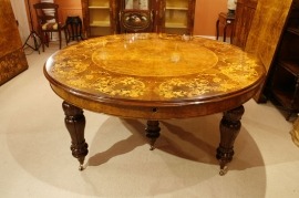 Large Victorian Style Table with a Split Personality & 16 Chairs
