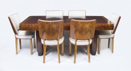 Antique Art Deco Dining Table & Chairs