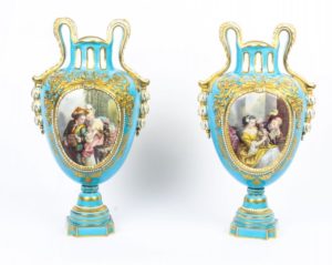 Magnificent Examples of Blue Celeste Antique French Sevres Porcelain