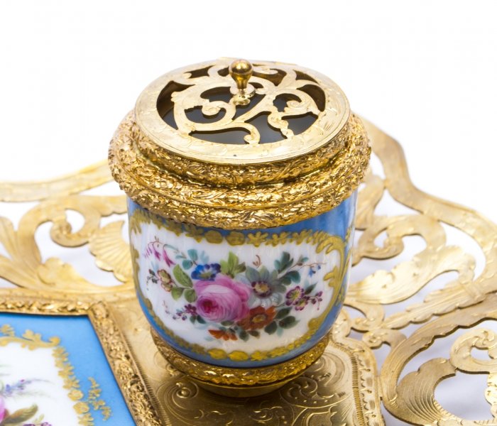 Magnificent Examples of Blue Celeste Antique French Sevres Porcelain