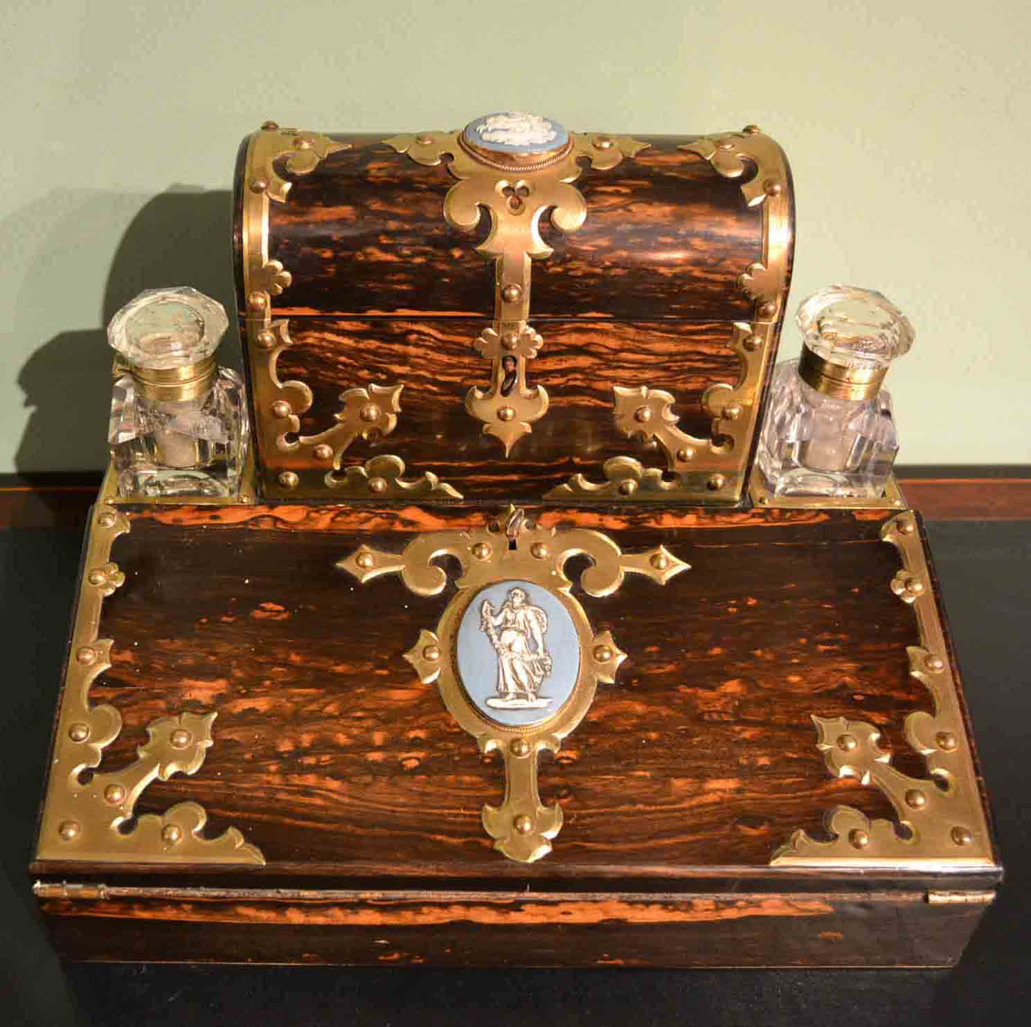Antique Desk Sets Antique Furniture Antique Coromandel Writing Slope Desk Set C1880 Ref. No. 03550 - Antique Desk Sets - Antique Desk Sets Antique Furniture